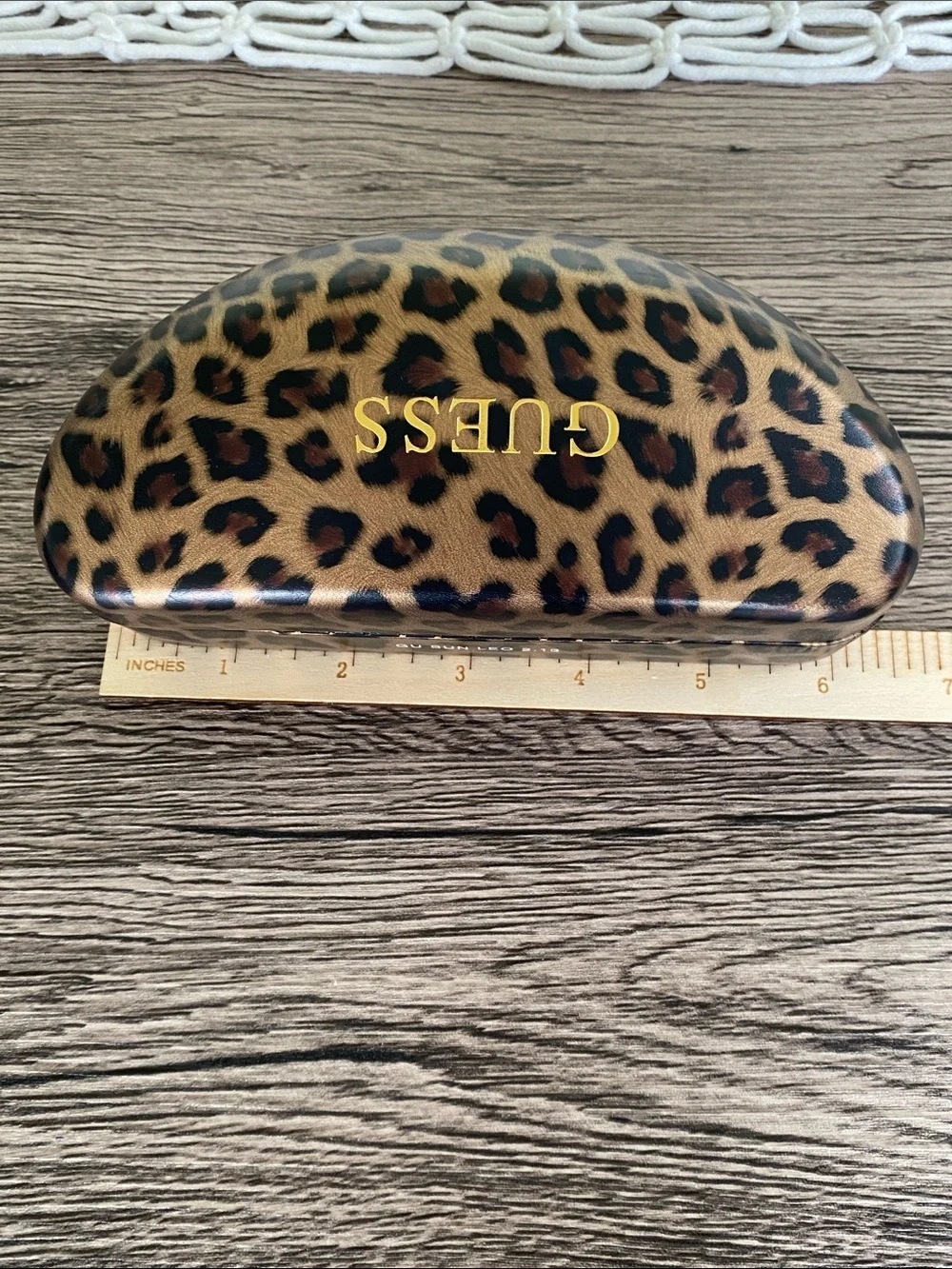 Guess Leopard Print Sunglass Eyeglass Hard Shell Case